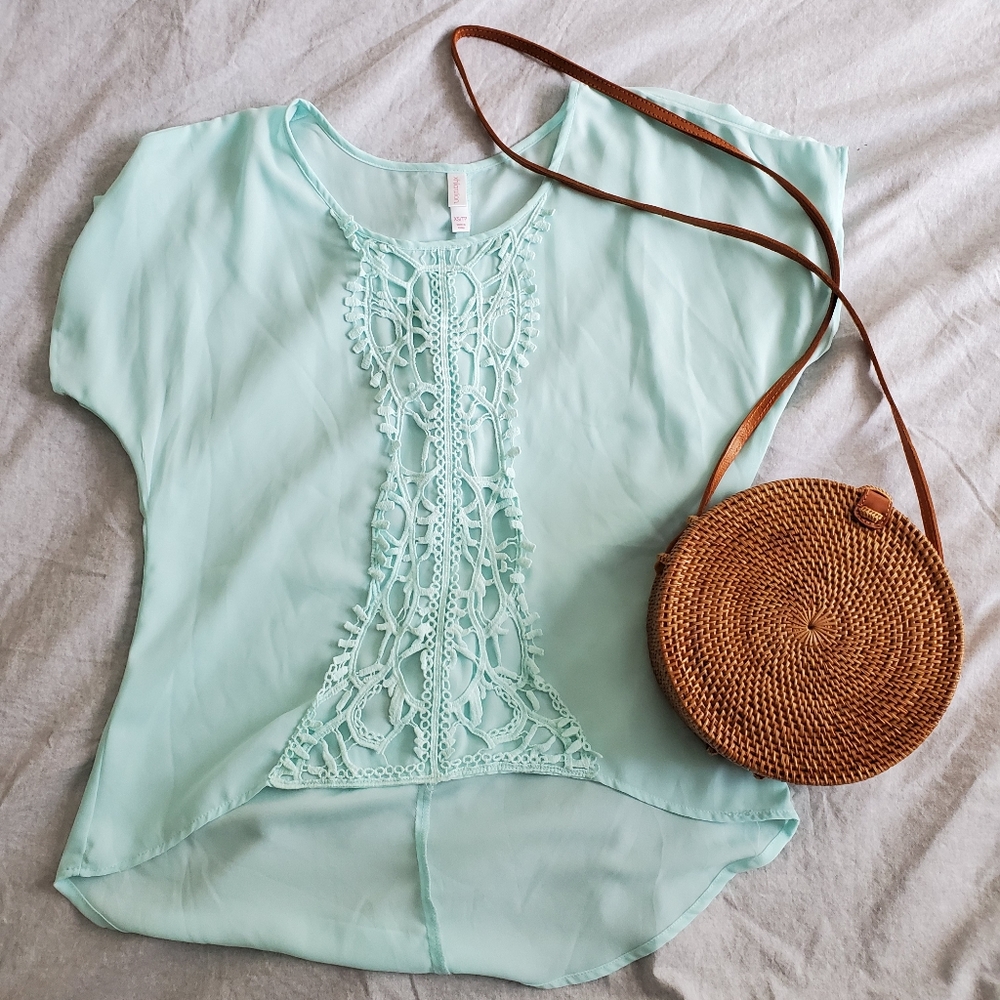 Sheer Mint Green top